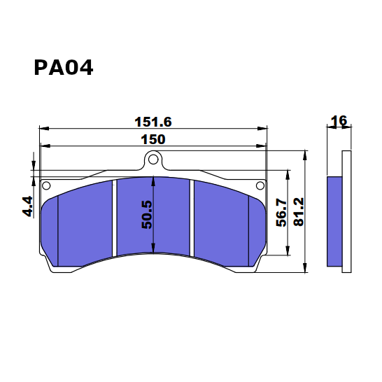 D2 Ersatzbremsbeläge 8-Kolben VA 330/356mm